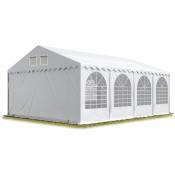 Intent24 - Tente de réception 5x8 m h. 2,6m blanc pvc 800 n pavillon 100% imperméable - blanc