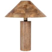 Lampe conique en bois de manguier