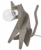 Lampe de table Get out / Chat - ENOstudio gris en bois