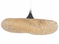 Lampe suspension design en bambou clair boyne grande