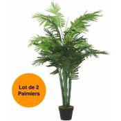 Le Poisson Qui Jardine - Lot de 2 Palmiers 120 cm Artificiels.