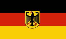 M & M MM Drapeau de l'Allemagne avec Motif Aigle, Multicolore,