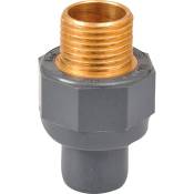 Manchon PVC pression - Girpi - Filetage laiton - MF Ø 50 / 40 mm - M 1'1/4'