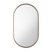 Miroir ovale 40 x 70 cm noyer