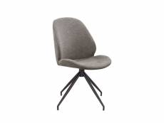 Monte carlo - lot de 2 chaises en tissu et métal - couleur - gris