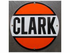 "plaque emaillée clark orange 30cm tole email deco