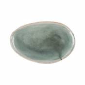 Plat Wabi / Ovale - 25 x 36 cm - Grès fait main - Jars Céramistes vert en céramique