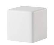 Pouf Soft Cubo /43 x 43 cm - Mousse - Slide blanc en plastique