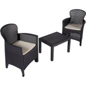 Pro Garden - Chaises et table de Jardin Salon de jardin - 1 Table - 2 53x40x43cm - 2 Chaises - 59x57x89cm - Max 120 kg
