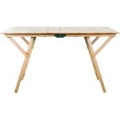 Salone Srl - table pliante en bois naturel CM.70X140XH72