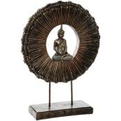Statuette Bouddha sur support marron H50cm Atmosphera créateur d'intérieur - Marron