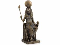 Statuette déesse sekhmet en résine aspect bronze