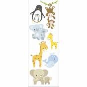 Sticker décoratif - Bébés animaux 24x68cm - Multicolore