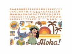Sticker mural géant lilo et stitch avec lettres de l'alphabet pour personnaliser