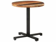 Table de bistro ronde ø70x75 cm bois de récupération massif