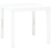 Table de jardin Blanc 78x78x72 cm Plastique Vidaxl Blanc