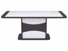 Table rectangulaire 180cm TIAGO coloris gris/blanc