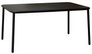 Table rectangulaire Yard / Aluminium - 160 x 97 cm - Emu noir en métal