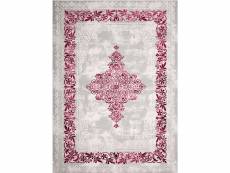 "tapis baroque rose coloris - rose, dimensions - 120x180"