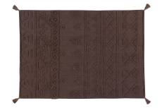 Tapis ethnique berbère en coton marron 140x200
