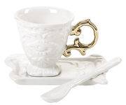 Tasse à café I-Coffee / Set tasse + soucoupe + cuillère - Seletti blanc en céramique