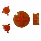 Timorn Remplacement A B Boutons Croix clé pour Game Boy Pocket GBP Console Custom Mod (Transparent Orange)