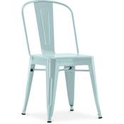 Tolix Style - Chaise de salle à manger en acier - Design industriel - Nouvelle édition - Stylix Vert pâle - Acier - Vert pâle