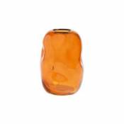 Vase Bubble / Verre recyclé - Ø 13 x H 22 cm - & klevering orange en verre