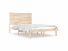 Vidaxl cadre de lit bois massif 120x190 cm petit double