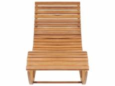 Vidaxl chaise longue à bascule avec coussin bois de