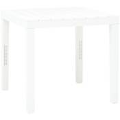 Vidaxl - Table de jardin Blanc 78x78x72 cm Plastique