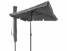 Vounot parasol rectangulaire 2x1.25m avec housse de protection gris