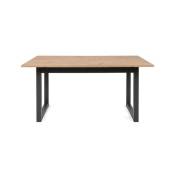 2c) Table de cuisine salon extensible moderne chêne 160-200 x 90 cm (DENVER50)