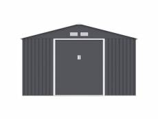 Abri de jardin en metal 10,78 m2 - kit dancrage inclus - gris anthracite ARCHERF27024EMC