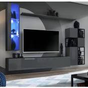 Ac-Deco Ensemble Meuble TV Design Switch II 250cm Gris