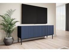 Bobochic meuble tv 150 cm kasha pieds noir bleu foncé