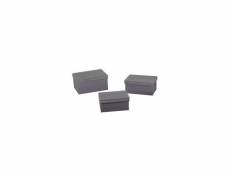 Boîte à mouchoirs rectangulaire grise et argentée 1-3 cm42x30h20