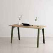 Bureau New Modern / 150 x 70 cm - Chêne éco-certifié - TIPTOE vert en métal