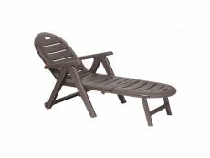 Chaise longue de jardin cayman wengue