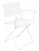 Chaise pliant Plein Air / Toile - Fermob blanc en métal