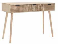Console table console en bois de sapin et mdf coloris marron - longueur 110 x profondeur 40 x hauteur 77 cm