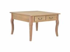 Contemporain tables basses et tables d'appoint ligne lilongwe table basse marron 80 x 80 x 50 cm bois