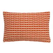 Coussin - orange en coton 40x60 cm avec un motif à