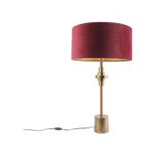 Diverso - Lampe de table avec Abat-Jour - 1 lumière - ø 500 mm - Rouge - Art Deco - éclairage intérieur - Salon i Chambre - Rouge - Qazqa