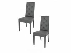 Duo de chaises gris foncé - siena - l 54 x l 46 x
