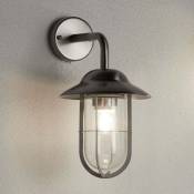Etc-shop - Applique d'extérieur lanterne luminaire en verre en acier inoxydable argent satiné éclairage dimmable