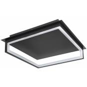Etc-shop - Plafonnier led noir plafonnier moderne carré Plafonnier design, blanc opale, 1x led blanc neutre, LxPxH 44 x 44 x 11,5 cm