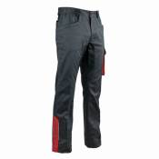 Facom - Pantalon stretch Steps Noir/Gris/Rouge Taille