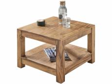 Finebuy table basse bois massif table de salon 60 x 45 x 60 cm | table d'appoint style maison de campagne | meubles en bois naturel table de sofa | ta