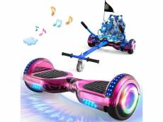 Geekme hoverboard rose avec siège bleu, go-karting